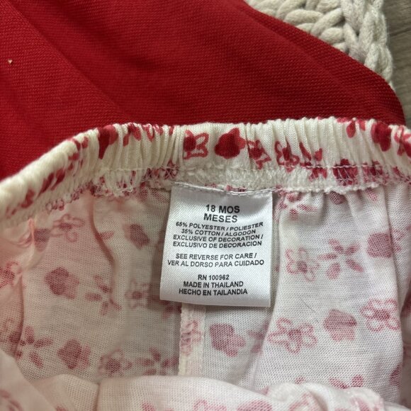 Vintage Tiny Tots Red Butterfly Knit Dress with Bloomers Toddler 18 Months - Picture 5 of 6